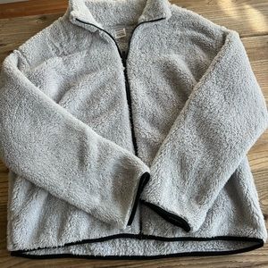 New Victoria’s Secret PINK Teddy/Sherpa blue zip up jacket